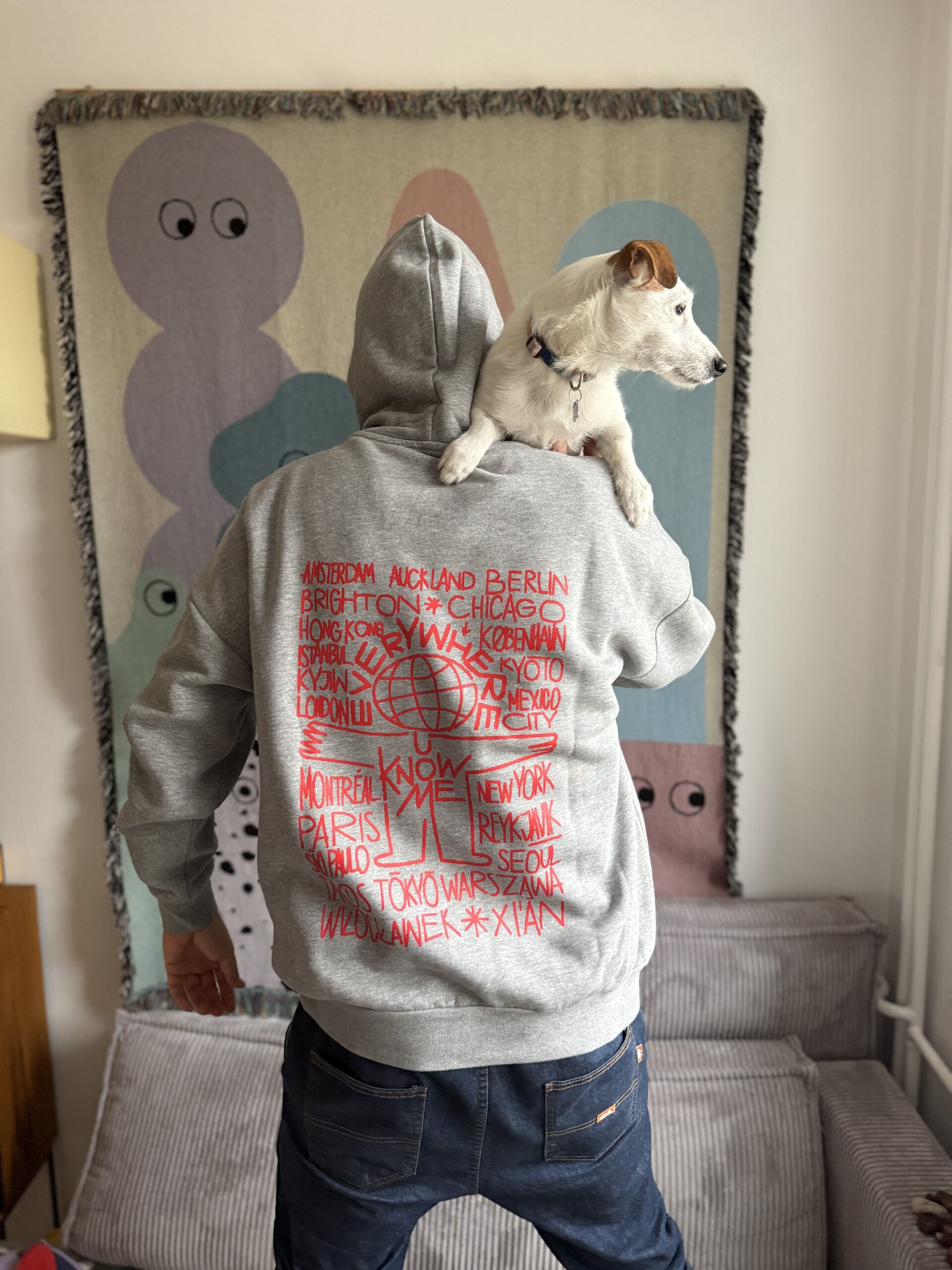 Bluza u know me everywhere szara siwa